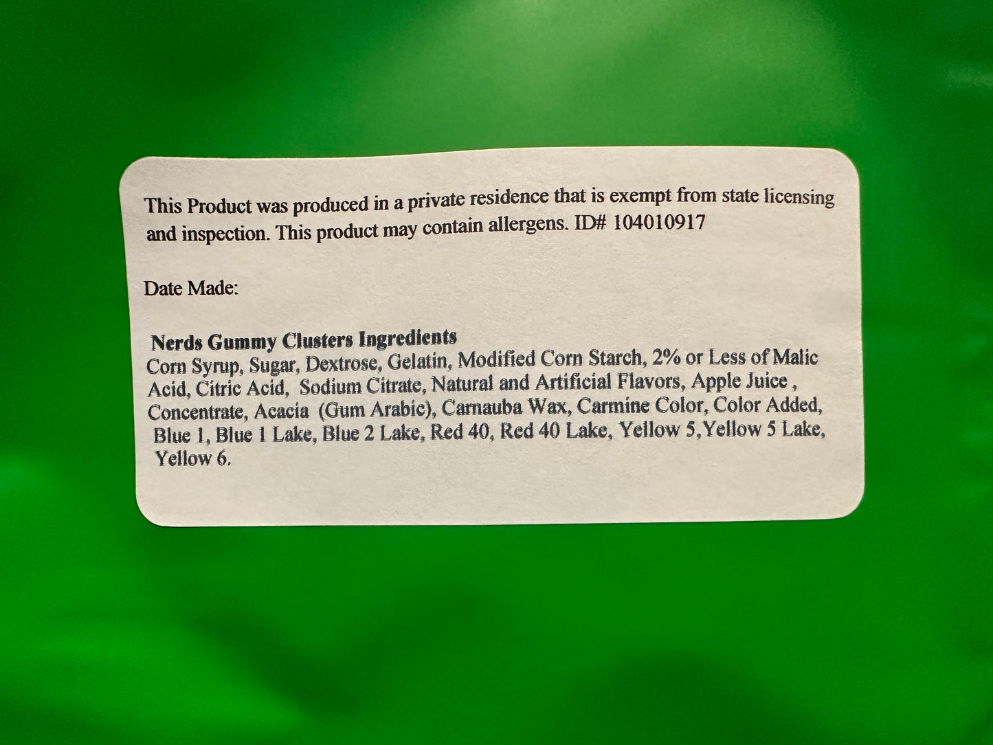 Freeze dried Nerds Gummy Clusters