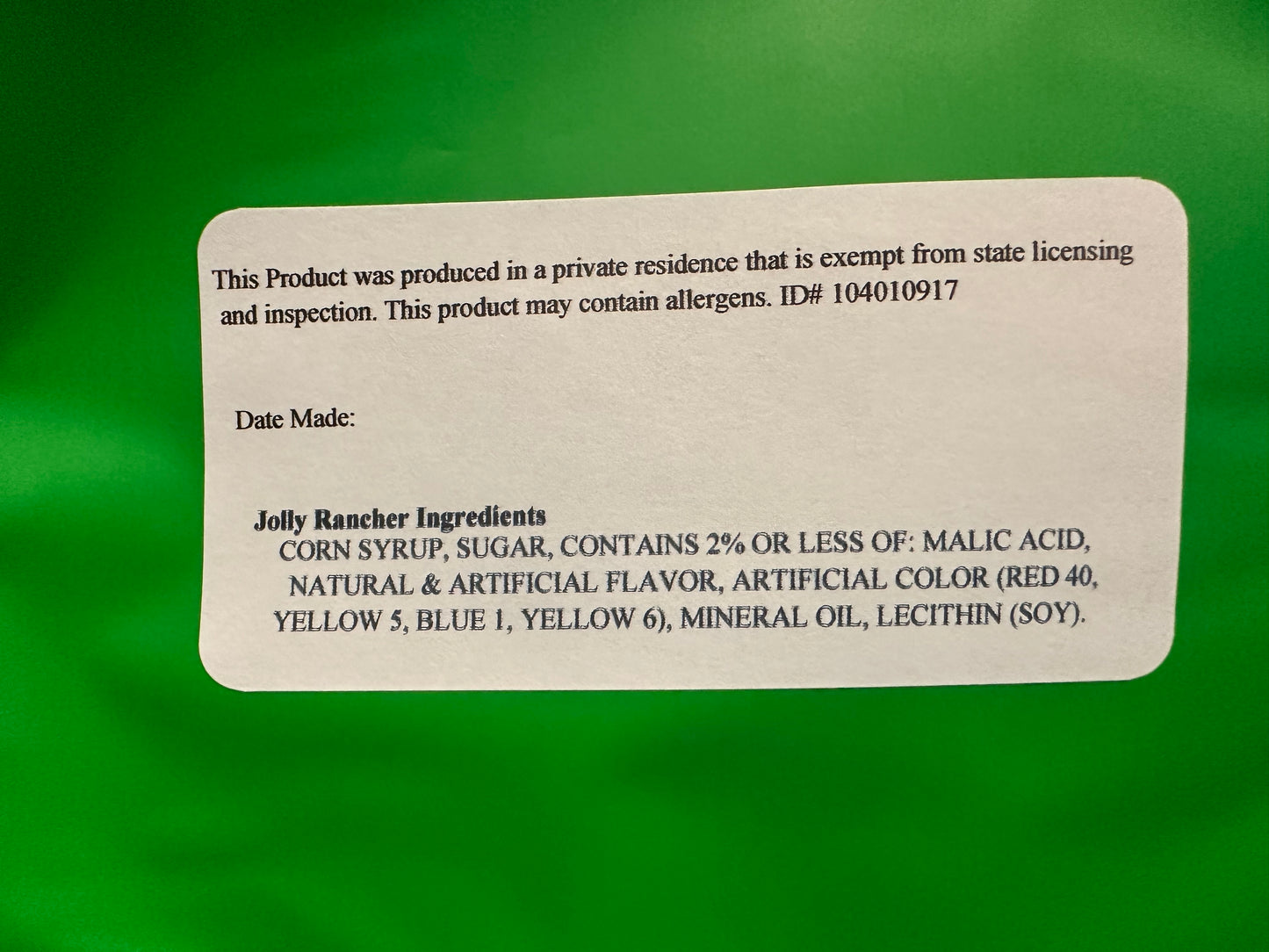 Freeze dried Jolly Ranchers
