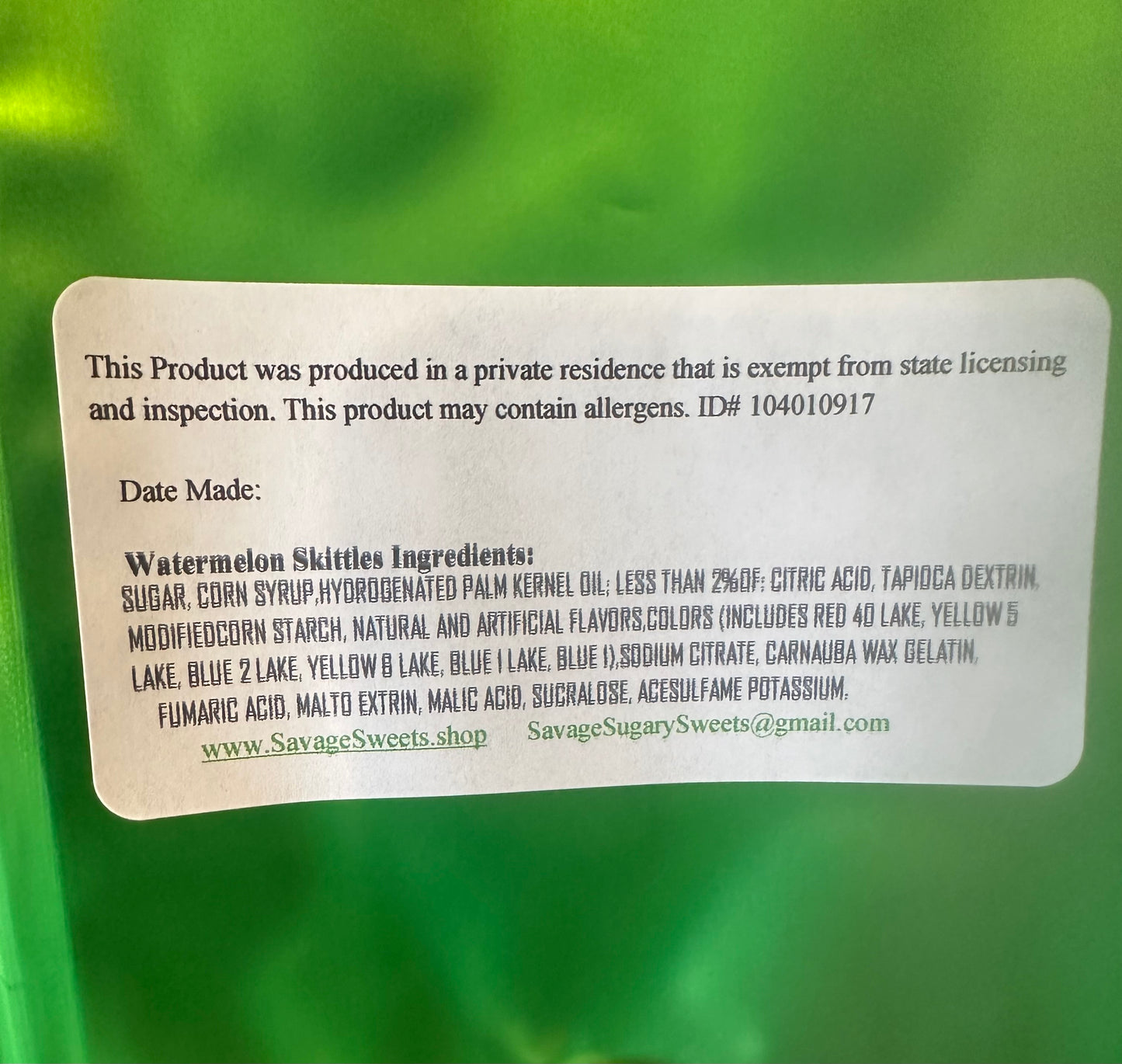 Freeze dried Watermelon Skittles