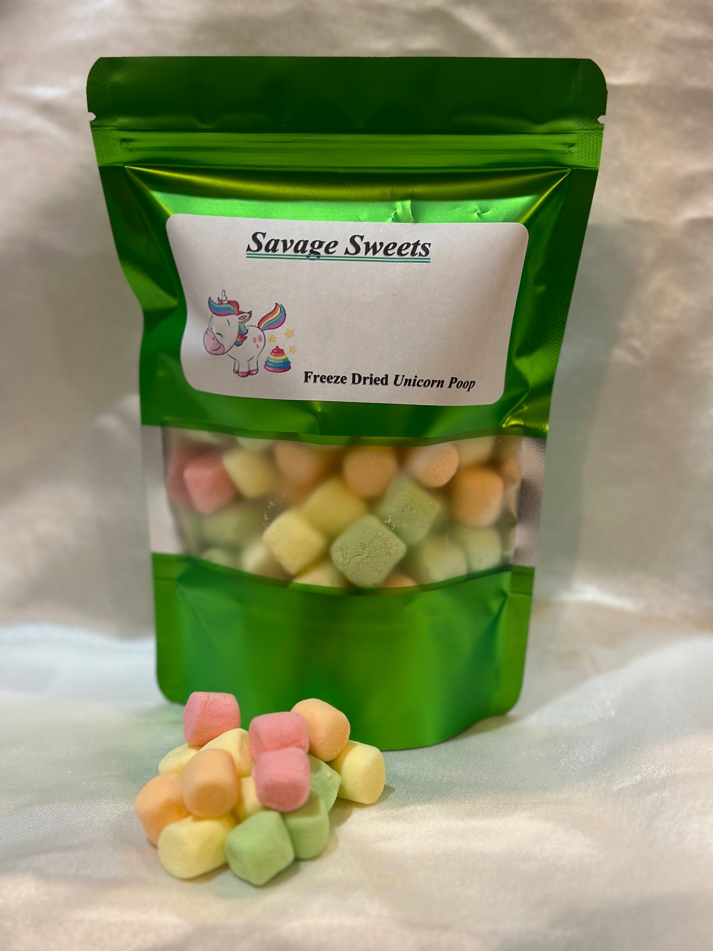 Freeze dried Unicorn Poop (mini fruit marshmallows)
